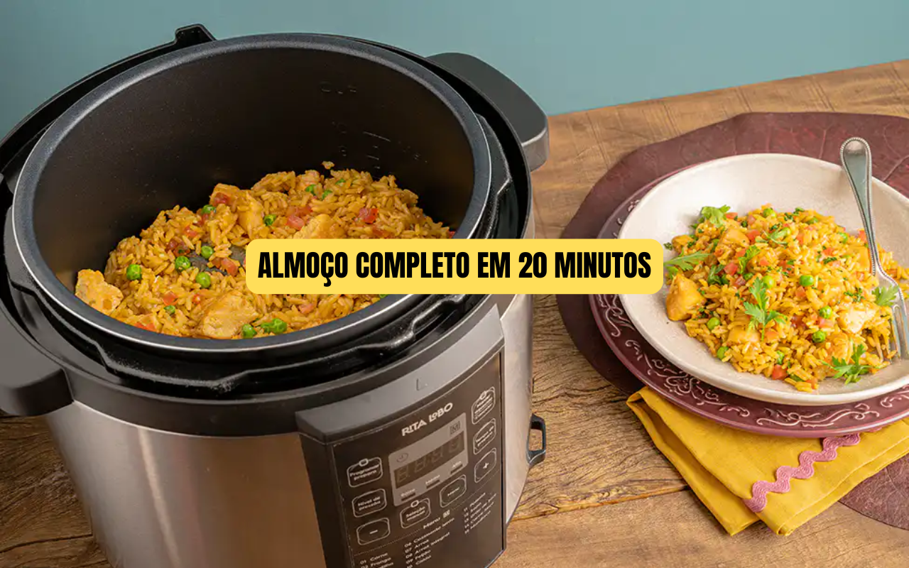 Almoço Completo em 20 Minutos na Panela de Pressão Elétrica: A Forma Mais Prática de Cozinhar Rápido