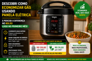 Descobri como economizar gás usando panela elétrica e percebi a diferença no bolso logo no primeiro mês