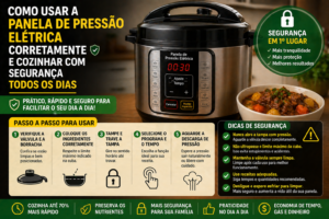 Como usar a panela de pressão elétrica corretamente e cozinhar com segurança todos os dias