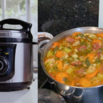 Preparei uma sopa econômica para a família na panela de pressão elétrica e ela rendeu bastante, ficou saborosa e ajudou a economizar no fim do mês