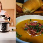 Preparei uma sopa leve para o jantar na panela de pressão elétrica e ela ficou saborosa, nutritiva e pronta em poucos minutos