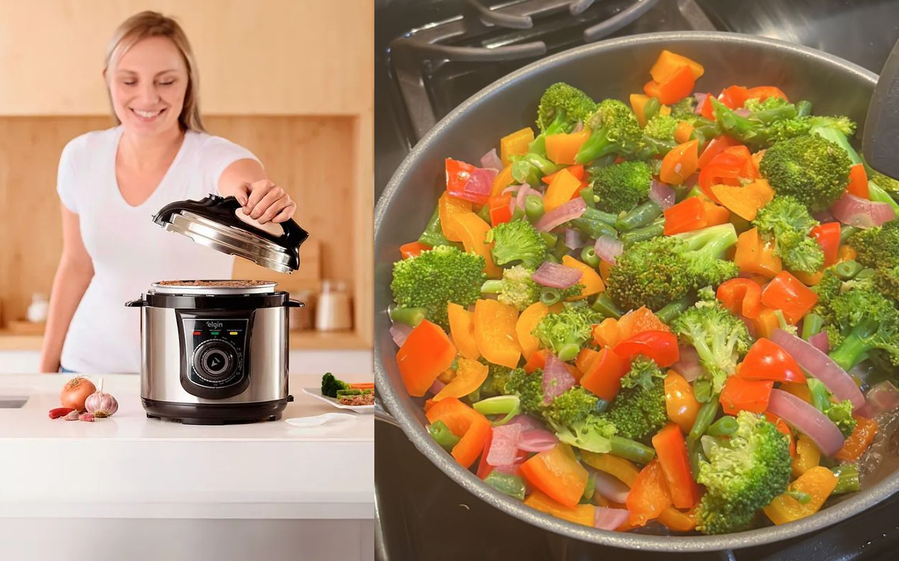 Legumes Cozidos Rapidamente na Panela de Pressão Elétrica: A Forma Mais Simples de Comer Saudável no Dia a Dia
