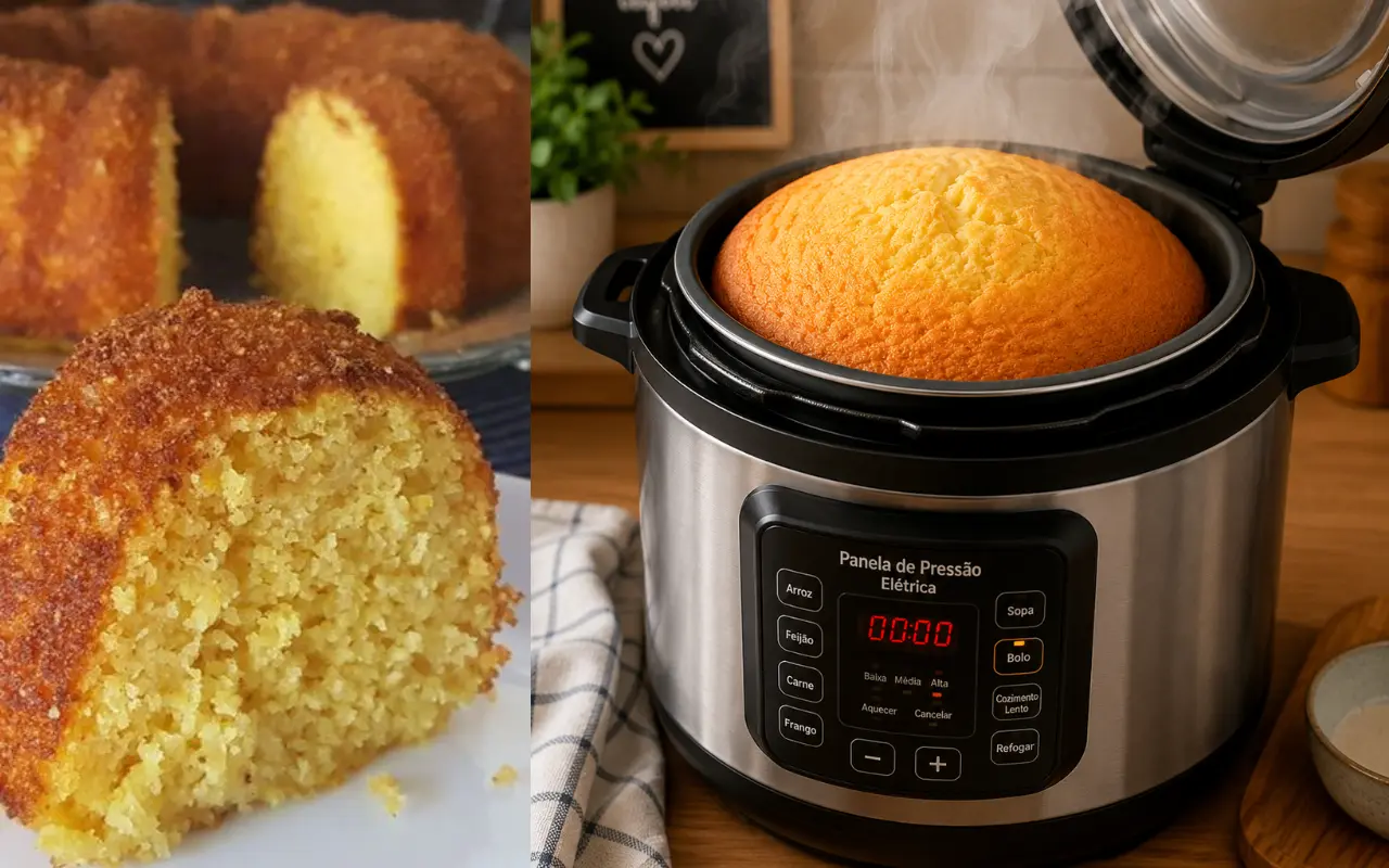 Bolo na Panela de Pressão Elétrica: Receita Fácil, Fofinha e Perfeita Para o Café da Tarde