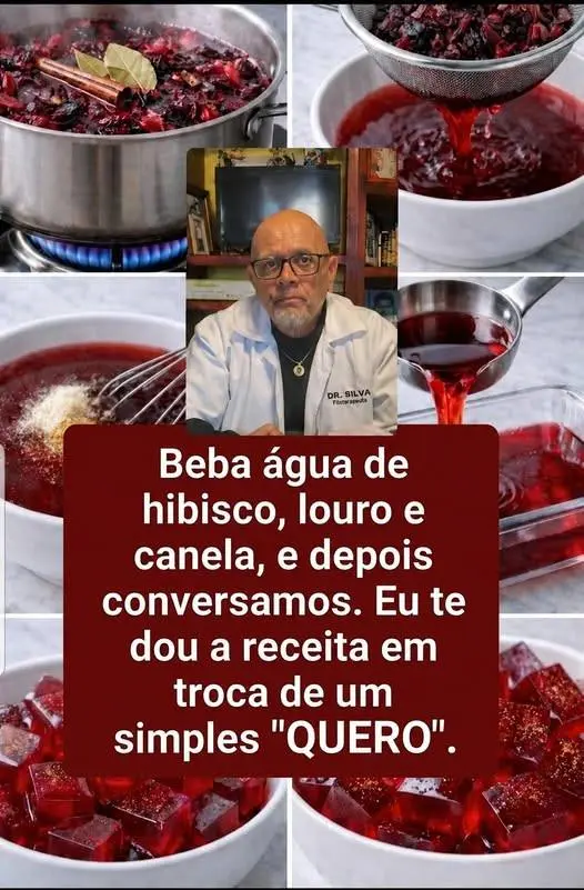 Misturei hibisco com louro e canela e preparei uma água aromática cheia de sabor e benefícios naturais